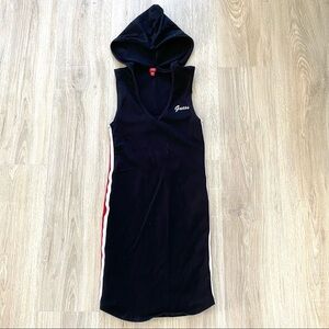 Guess 90s Style Sleeveless Hoodie Tshirt Dress Sz XS